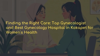 Top Gynecologist in Kokapet