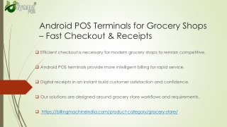 Android POS Terminals for Grocery Shops – Fast Checkout & Receipts