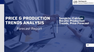 Sazykite (Calcium Borate) Analysis, Production and Price