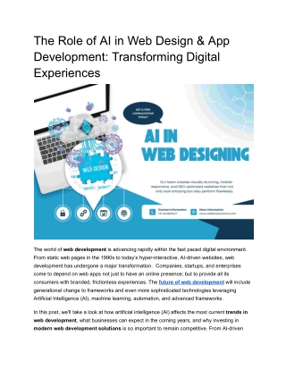 The Role of AI in Web Design & App Development_ Transforming Digital Experiences