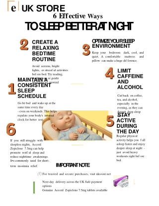 6 Effective Ways to Sleep Better at Night, Ukstore