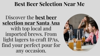 Best Beer Selection Near Me