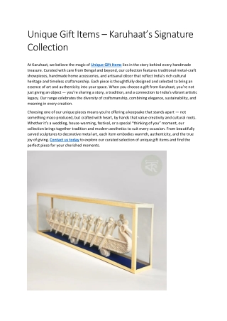 Unique Gift Items – Karuhaat’s Signature Collection