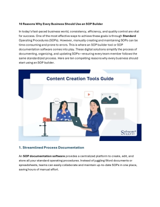 10 Reasons Why Every Business Should Use an SOP Builder