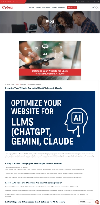 Optimize Your Website for LLMs (ChatGPT, Gemini, Claude)