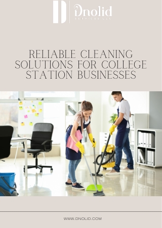 Reliable Cleaning Solutions for College Station Businesses