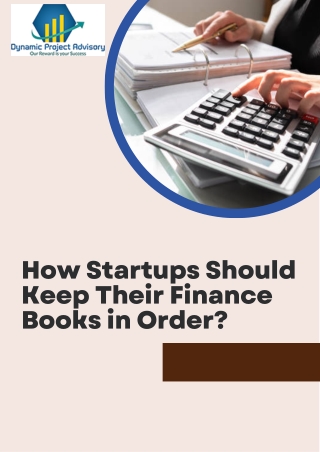 How Startups Should Keep Their Finance Books in Order