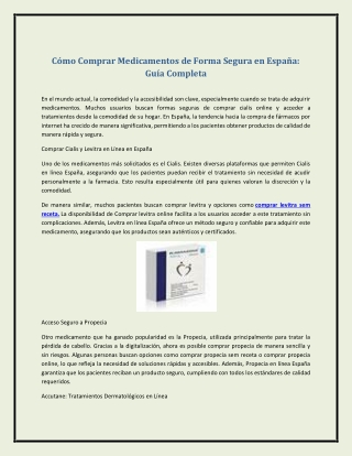 Cómo Comprar Medicamentos de Forma Segura en España: Guía Completa