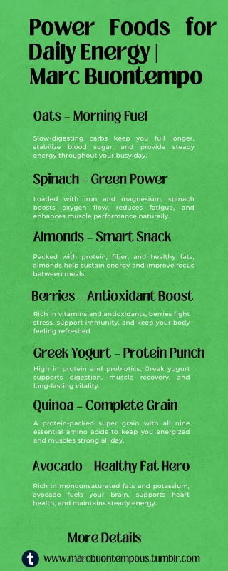 Marc Buontempo: Power Foods for Daily Vital Energy