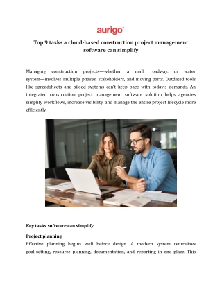 How Cloud Software Streamlines Construction Project Management