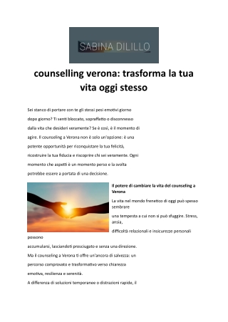 counselling verona