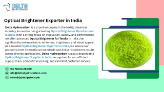 Optical Brightener Exporter in India, Optical Brightener Manufacturer in India