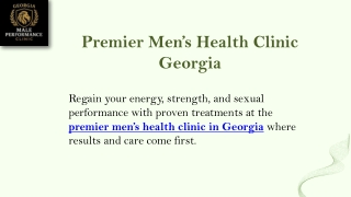 Premier Men’s Health Clinic Georgia