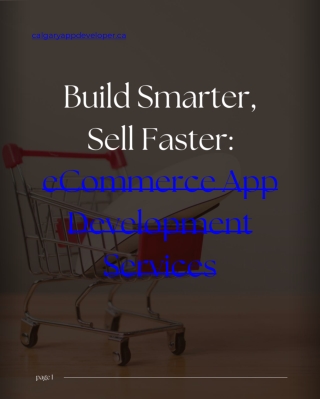 Build Smarter, Sell Faster: Professional eCommerce App Development Services in C
