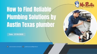 How to Find Reliable Plumbing Solutions by Austin Texas plumber