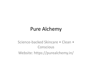 Pure Alchemy Skincare Brightening Serum for Glowing, Radiant Skin