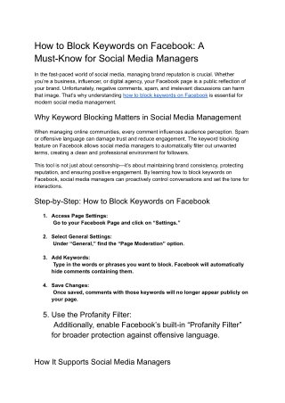 How to Block Keywords on Facebook_ A Must-Know for Social Media Managers
