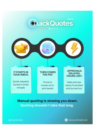 Manual quoting is a silent productivity killer.