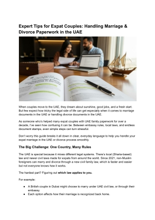 Expert Tips for Expat Couples_ Handling Marriage & Divorce Paperwork in the UAE