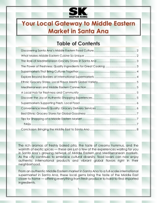 Your Local Gateway to Middle Eastern markets