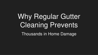 Why Regular Gutter Cleaning Prevents Thousands in Home Damage