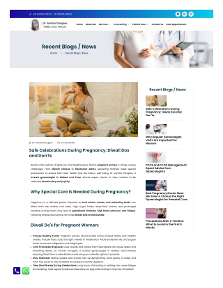 Safe Diwali Celebrations During Pregnancy | Dr. Asmita Dongare