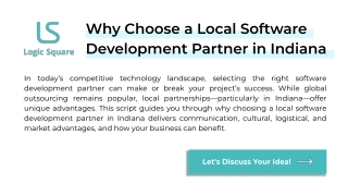 Why Choose a Local Software Development Partner in Indiana | Logic Square