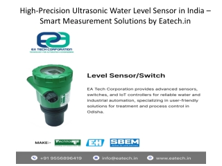 High-Precision Ultrasonic Water Level Sensor in India