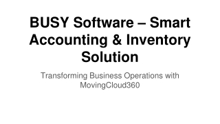 BUSY Software – Smart Accounting & Inventory Solution