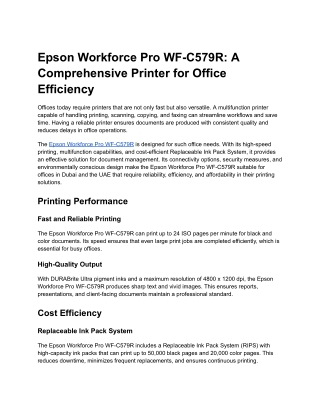 Epson Workforce Pro WF-C579R