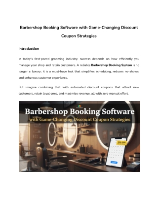 Barbershop Booking Software with Game-Changing Discount Coupon Strategies