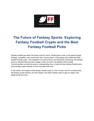 Fantasy Football for Money | Fair & Transparent Gameplay