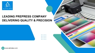 Leading Prepress Company Delivering Quality & Precision