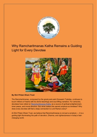Why Ramcharitmanas Katha Remains a Guiding Light for Every Devotee