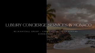 Luxury Concierge Services in Monaco