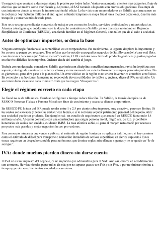 Contadores en Saltillo: estrategias fiscales para pequeños negocios en crecimien