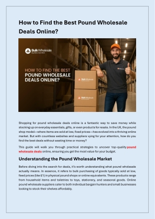 Pound Wholesale Secrets: Your Complete Online Buying Guide