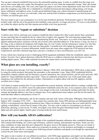 Top Questions to Ask Before Auto Glass Replacement