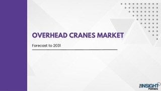 Overhead Cranes Market Share and Forecast by 2031