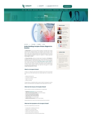 Understanding Complex Fistula: Diagnosis & Solution