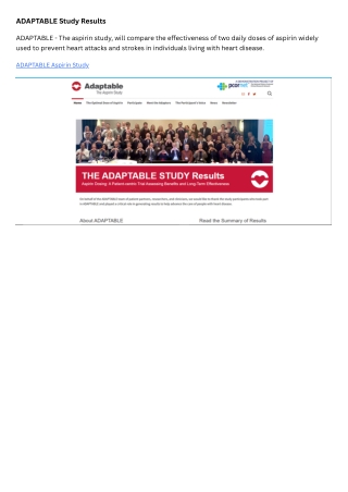 ADAPTABLE Study Results