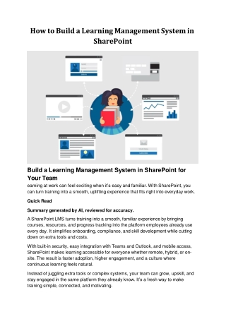 How to Build a Learning Management System in SharePoint