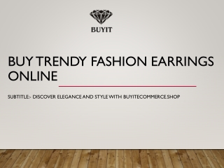 Buy Trendy Fashion Earrings Online