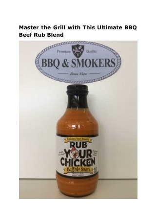 BBQ beef rub