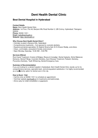 Dentists in hyderabad india