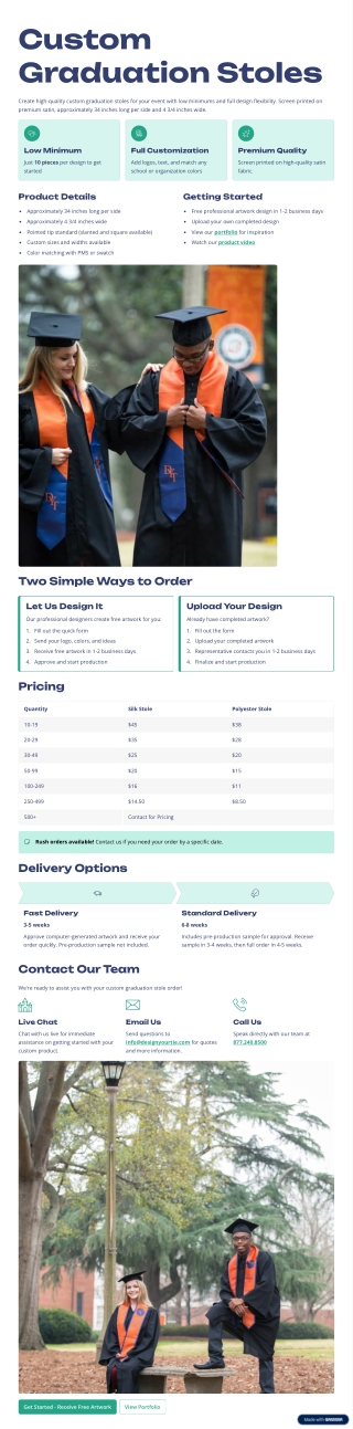 Custom Graduation Stole Ideas | Design Your Tie