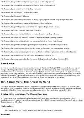 HDD Success Stories from Around the World