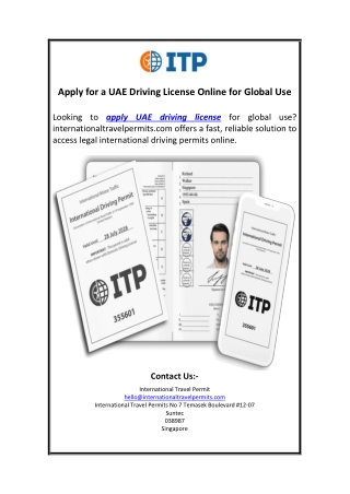 Apply for a UAE Driving License Online for Global Use