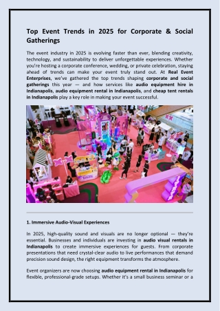 Top Event Trends in 2025 for Corporate & Social Gatherings
