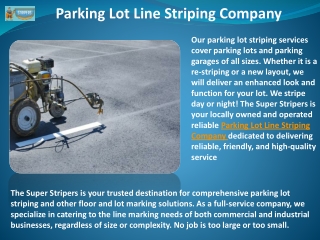 Parking Lot Line Striping Company